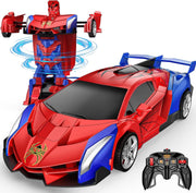 2-in-1 Transforming RC Car Robot Toy | 360° Rotation Remote Control Vehicle for