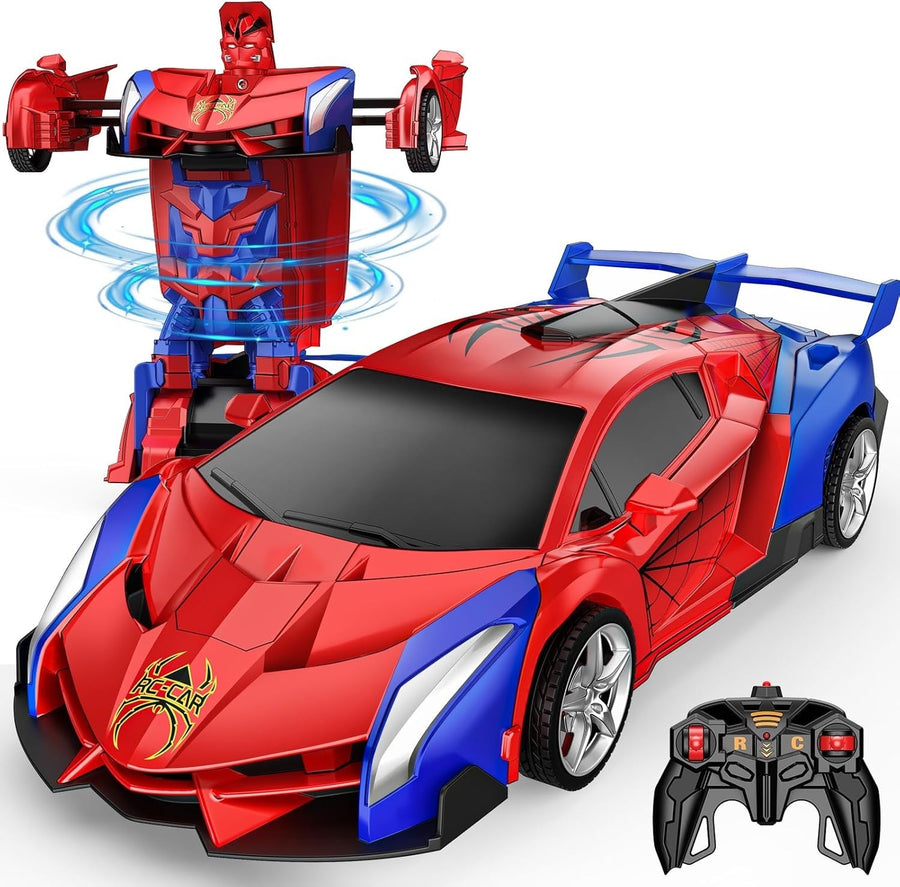 2-in-1 Transforming RC Car Robot Toy | 360° Rotation Remote Control Vehicle for