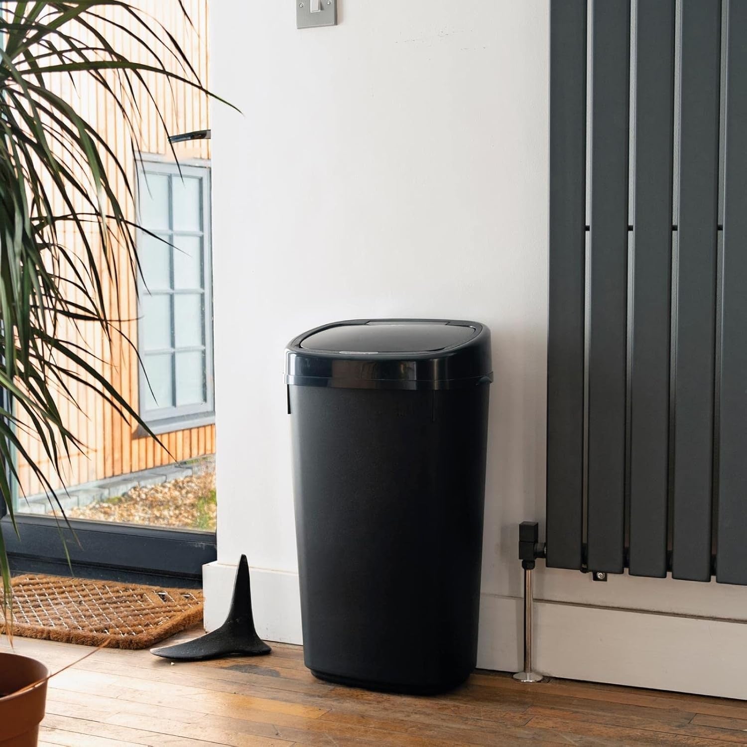 50L Touchless Kitchen Bin Automatic Sensor Black Lid