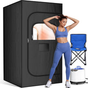 Home Spa 3L 1200W Heater 15-Level Remote Foldable Chair 2.7x2.7x5.9ft Black