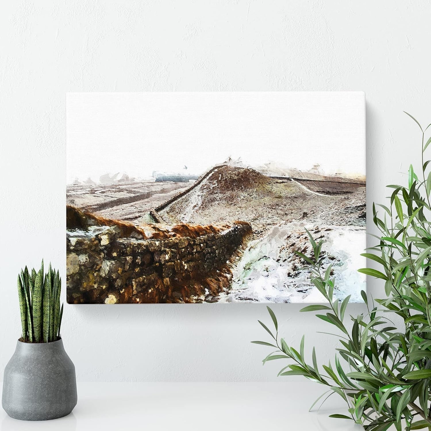 Abstract Landscape Canvas Wall Art 60x40cm Framed Ready to Hang