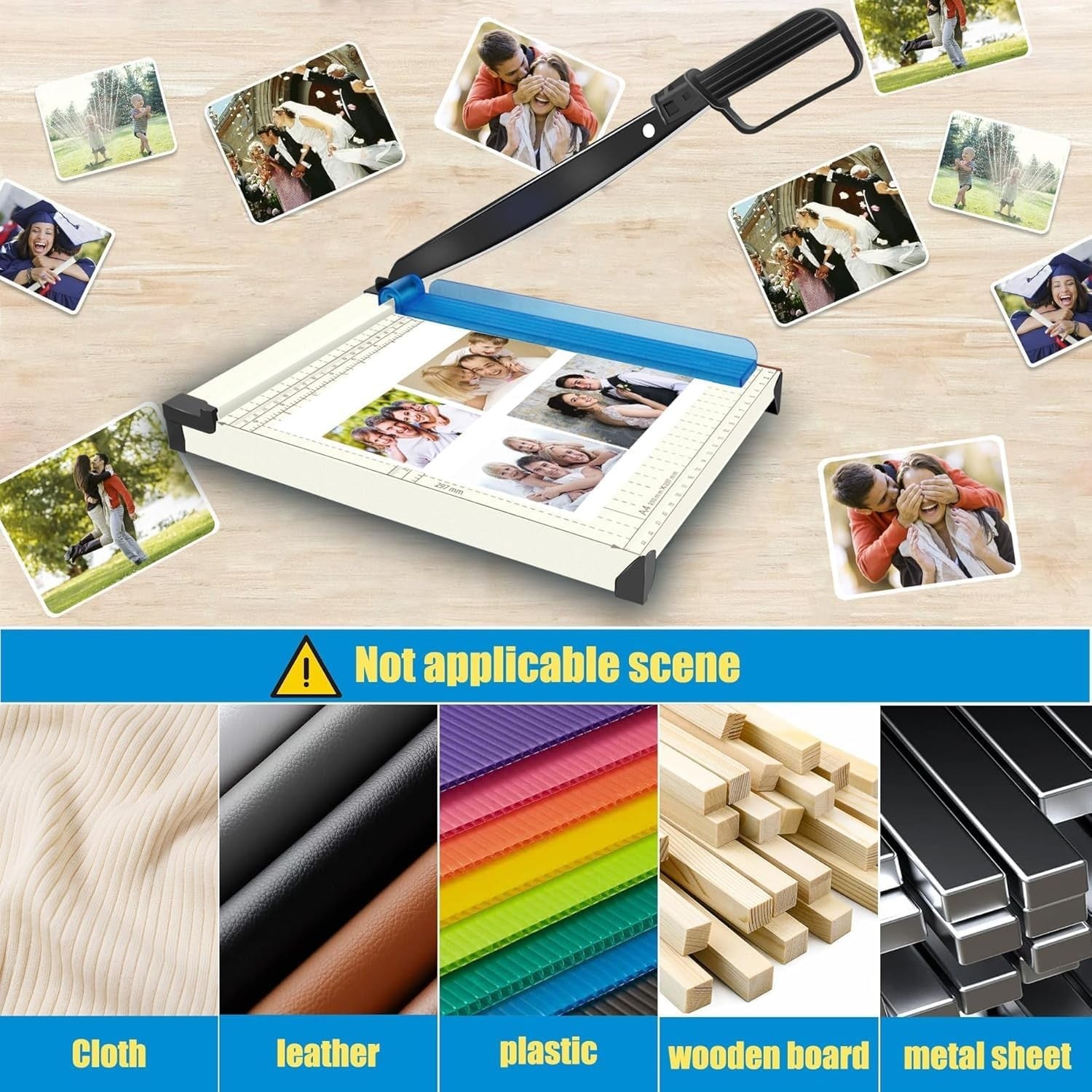 A4 Guillotine Paper Cutter 12 Sheet Heavy Duty Trimmer for Card & Craft