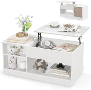 Lift-Top Coffee Table with Storage, Adjustable Height & Hidden Compartments
