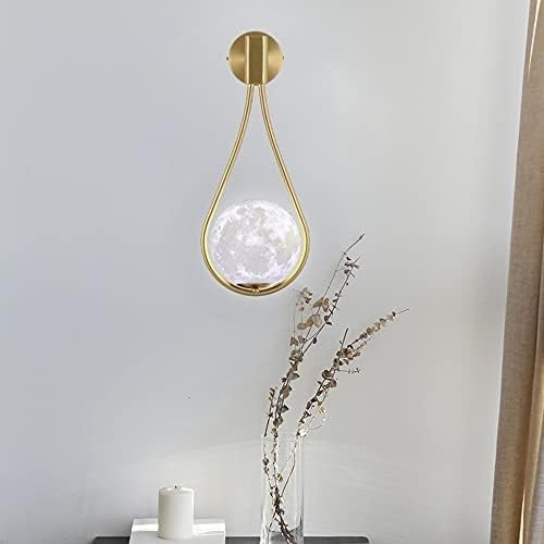 Gold Moon Wall Lights Set of 2 – Modern G9 Warm LED Lamps for Bedroom