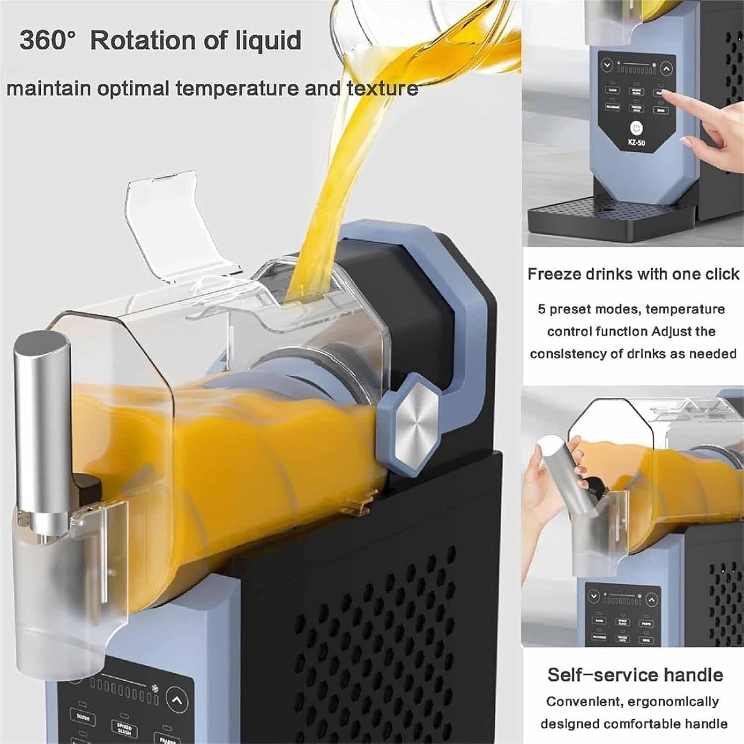 Frozen Drink Machine Slush Maker 2L Self Cleaning Cocktail Smoothie Maker