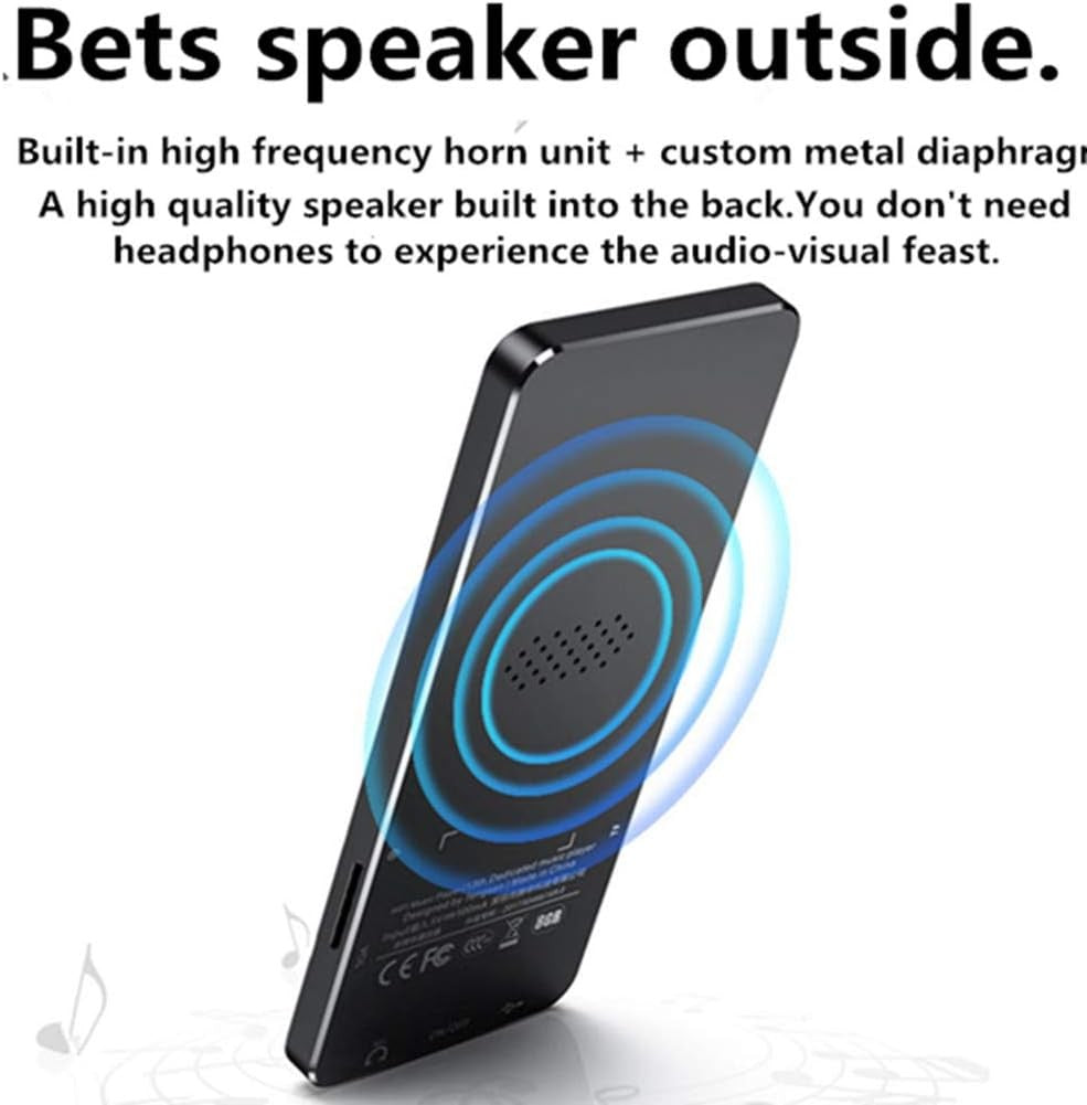 32GB Bluetooth 5.0 MP3 Player 1.8" Screen FM Radio Black