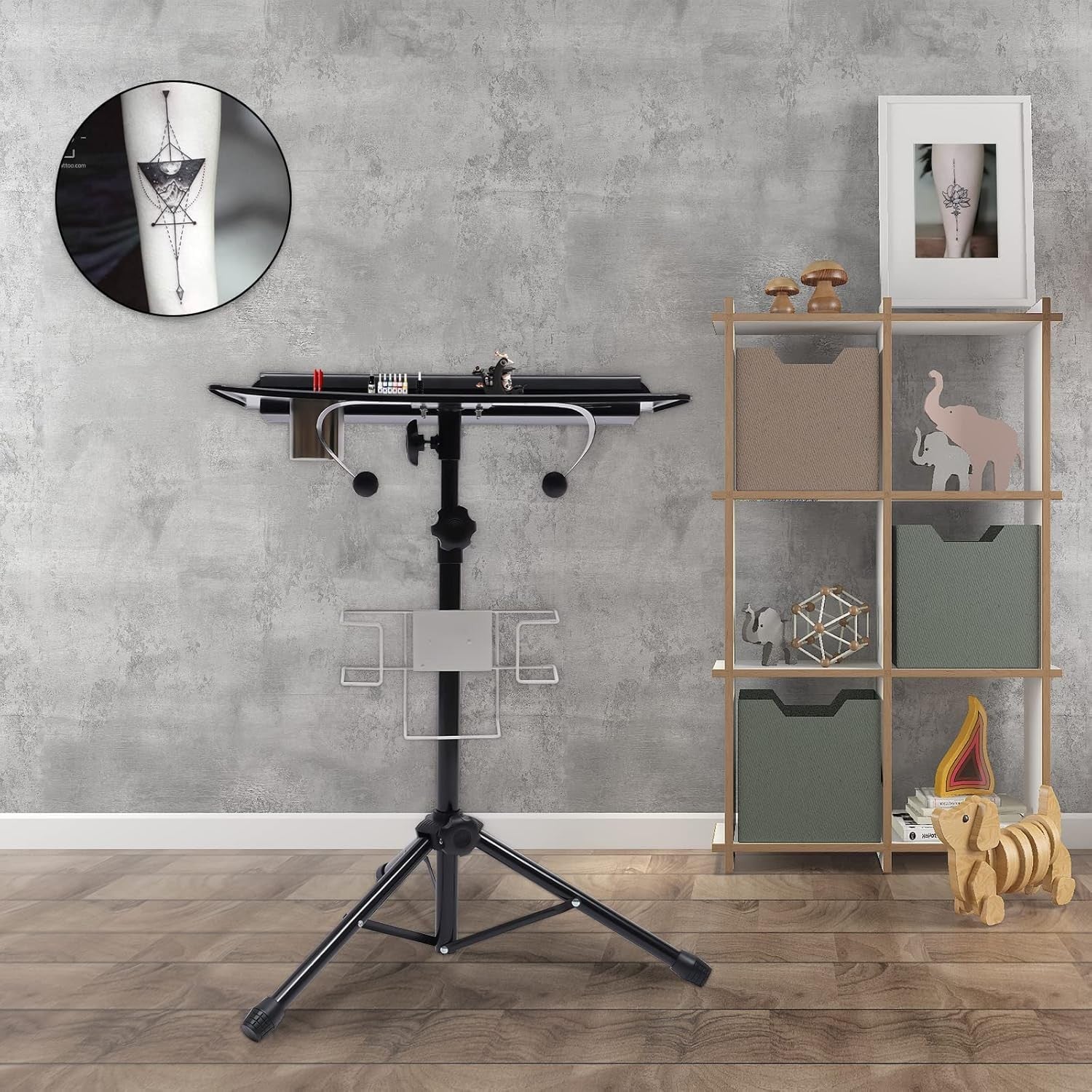 Adjustable Tattoo Workstation Stand Portable Mobile Salon Workbench