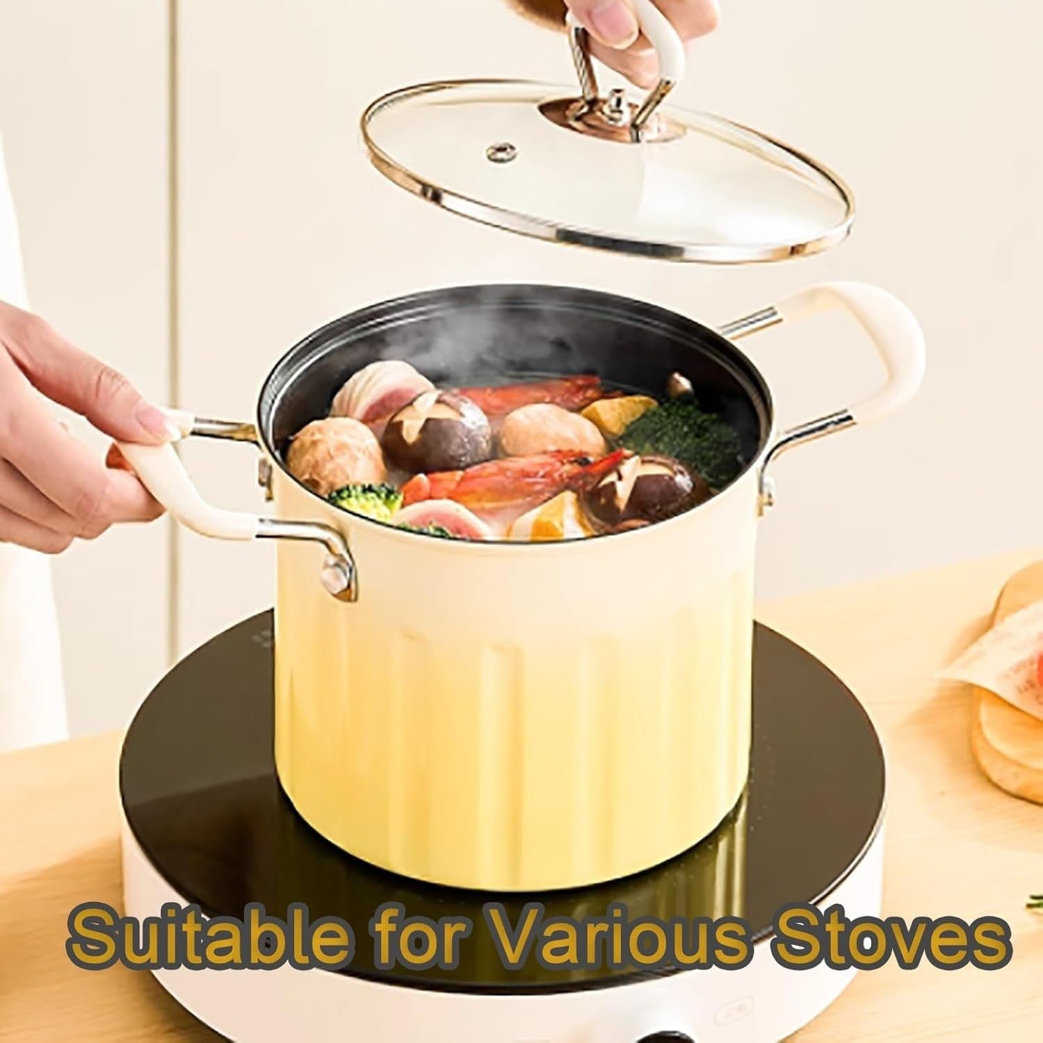 Japanese Tempura Deep Fryer Pot 3L Small Frying Pan With Basket