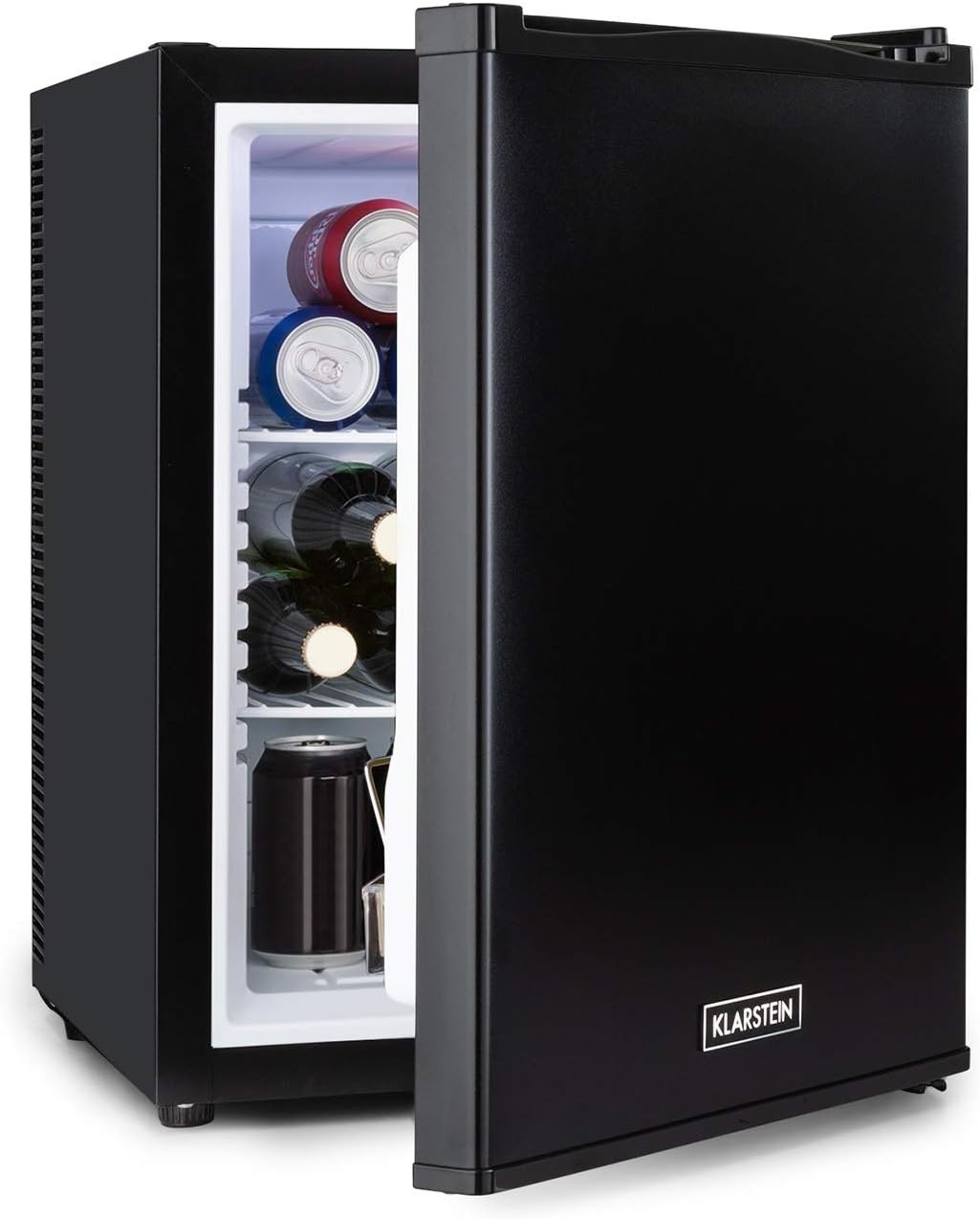 40L Mini Fridge Black Portable Cooler and Drinks Fridge Adjustable Shelves
