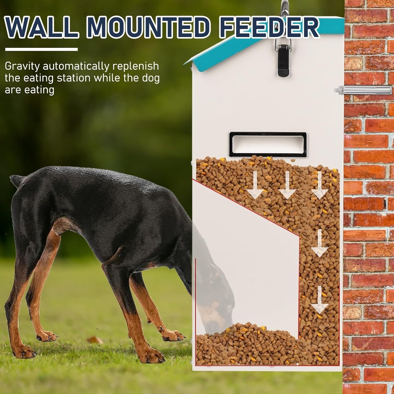 7kg Automatic Dog Feeder Rodent Proof Outdoor Food Storage Bin Red