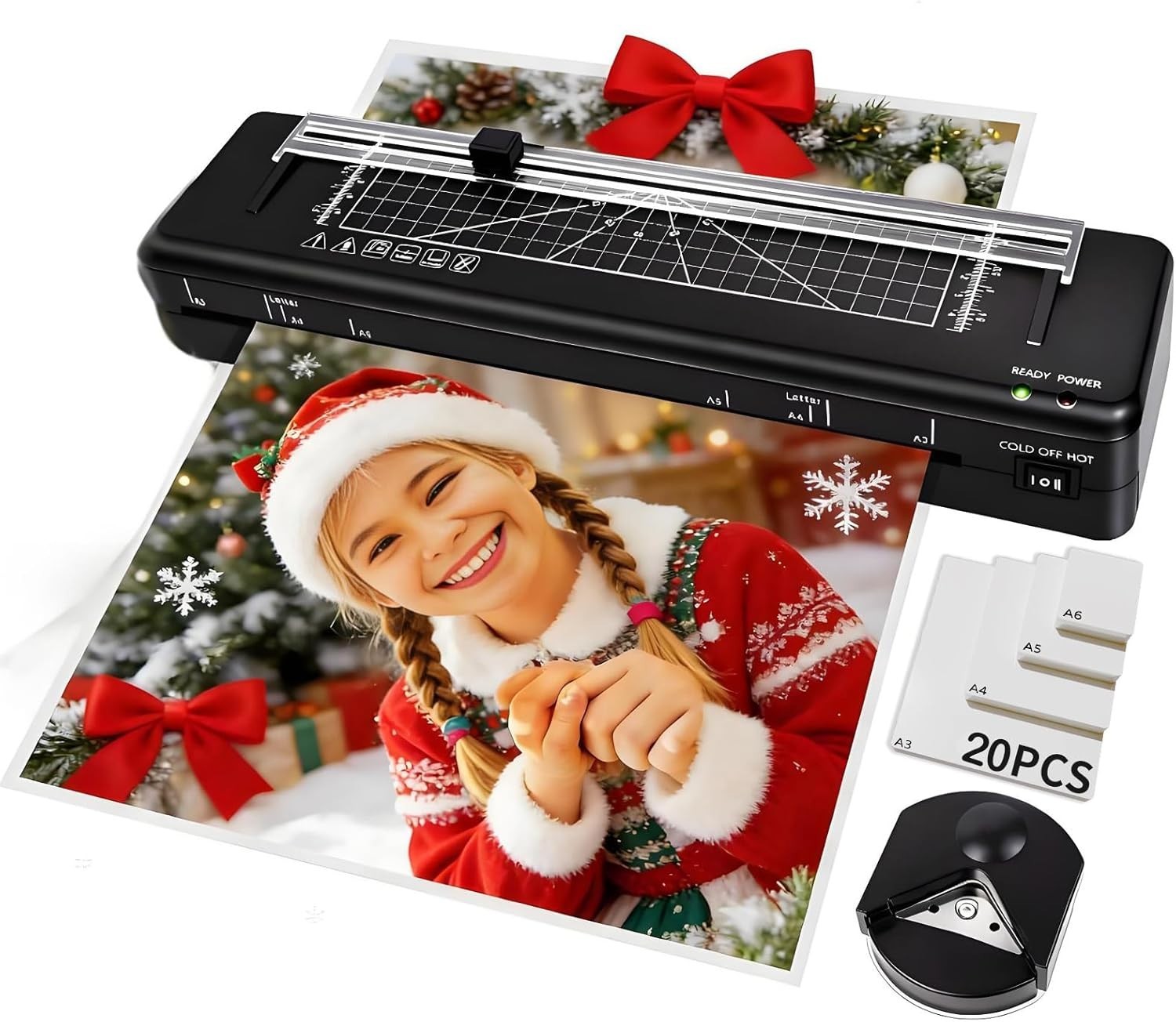 A3 Laminator 13 Inch Fast 60s Warm Up Hot Cold Built-In Trimmer