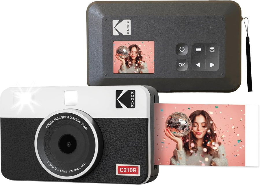 2 in 1 Instant Camera Photo Printer Bluetooth Portable Gift Bundle