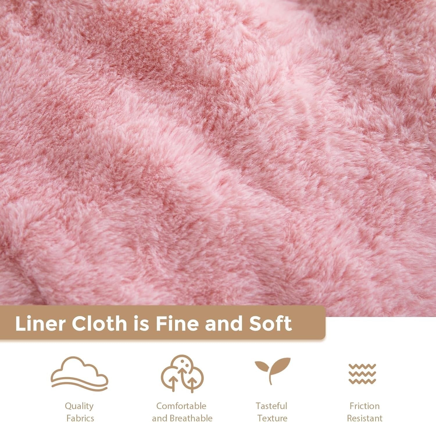 Pink Bean Bag Sofa Bed 135x190cm | Foldable Faux Fur Floor Lounger Chair