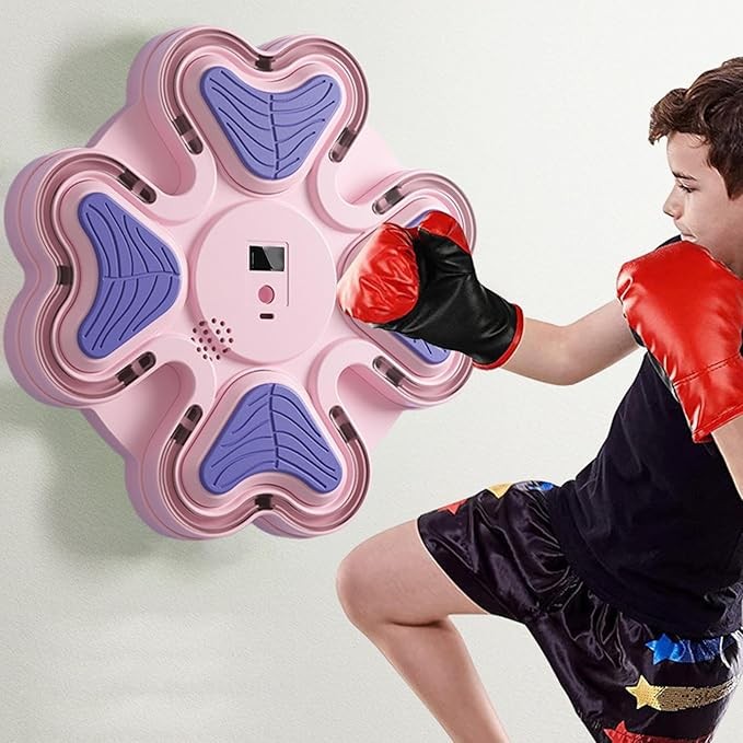 Boxing Machine Wall Mount LED Punch Pad Smart Reaction Trainer Home Gym