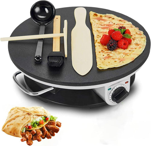 1200W Electric Crepe & Pancake Maker | 12" Non-Stick Tortilla Machine