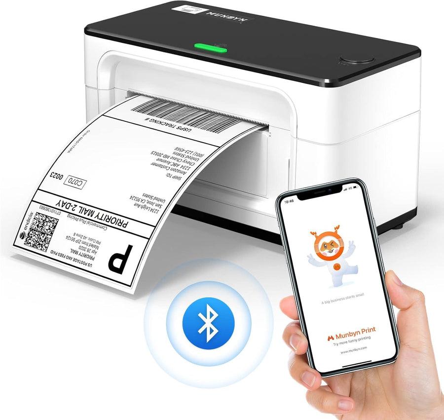 4x6 Bluetooth Thermal Label Printer Shipping Postage White