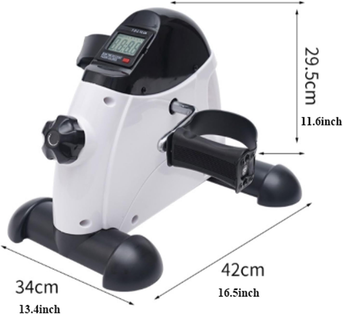 Foldable Under Desk Pedal Bike LCD Adjustable Resistance Rehab