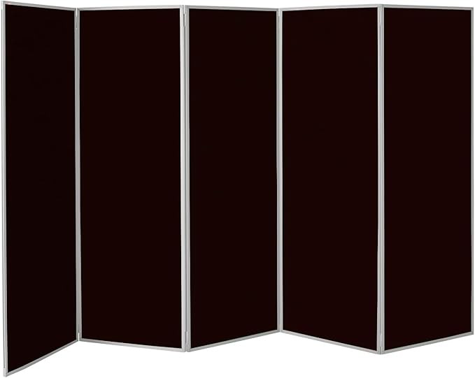 Large 5 Panel Privacy Partition 180×300cm – Black Folding Room Divider