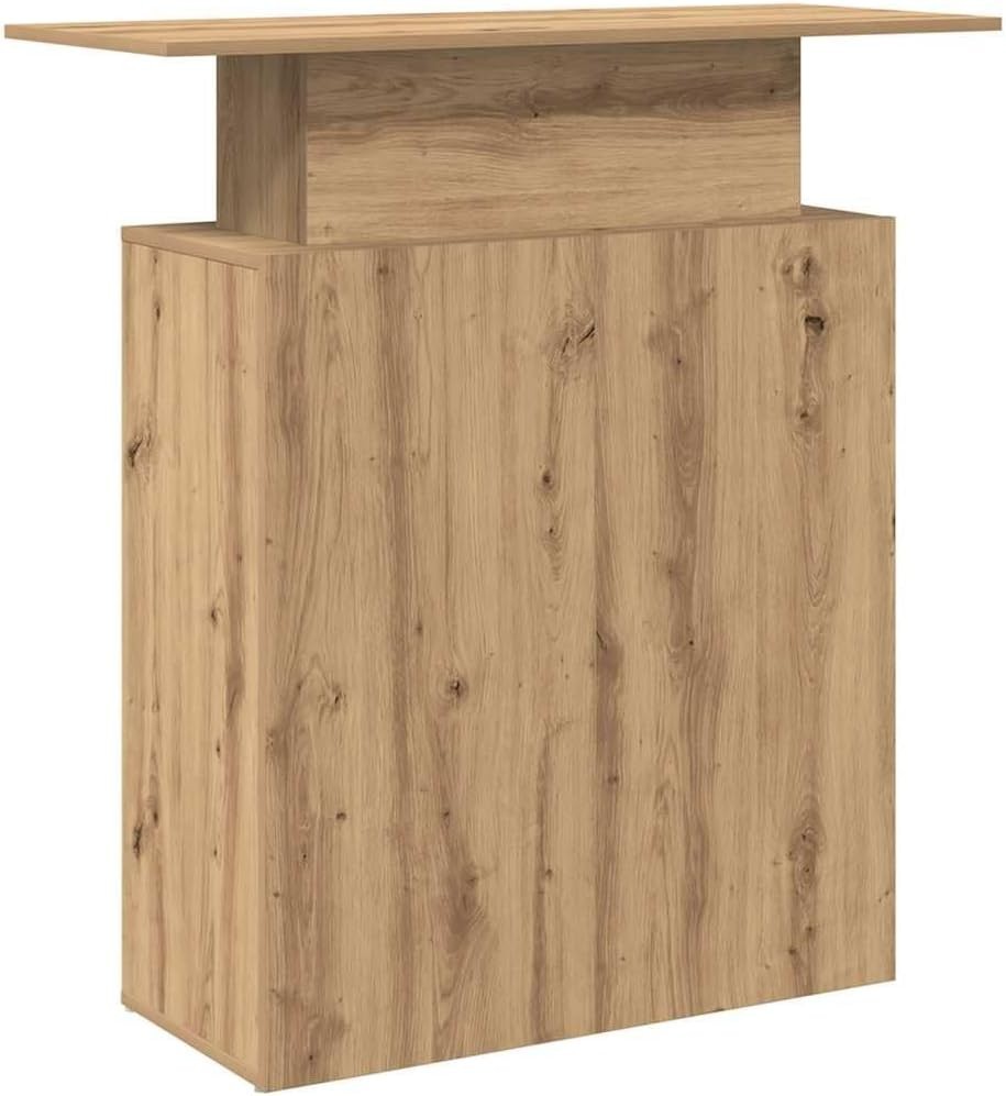 Artisan Oak Reception Desk 100x40x104cm Modern Counter with Storage Shelf
