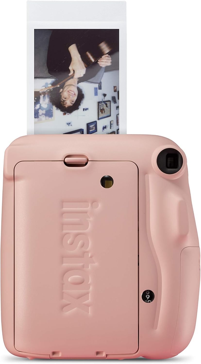 Instant Camera Selfie Mirror Auto Exposure Mini Photo Camera Pink