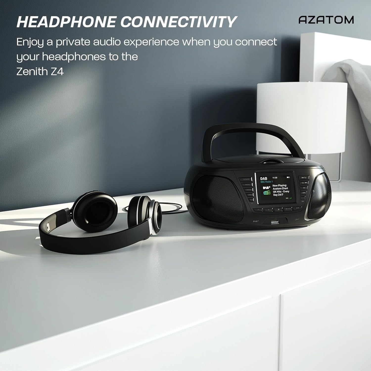 Portable CD Player DAB/DAB+ FM Radio Bluetooth USB MP3 Battery/Mains