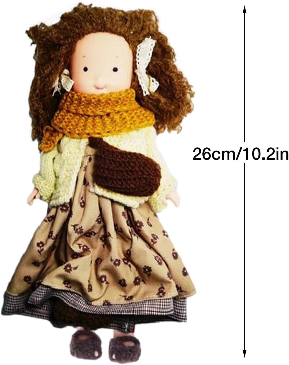 26cm Waldorf Style Handmade Rag Doll Plush Styling Hair Eco Gift Kids