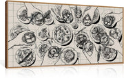 Black White Food Sketch Canvas Wall Art Retro Kitchen Dining Room Print 20x40