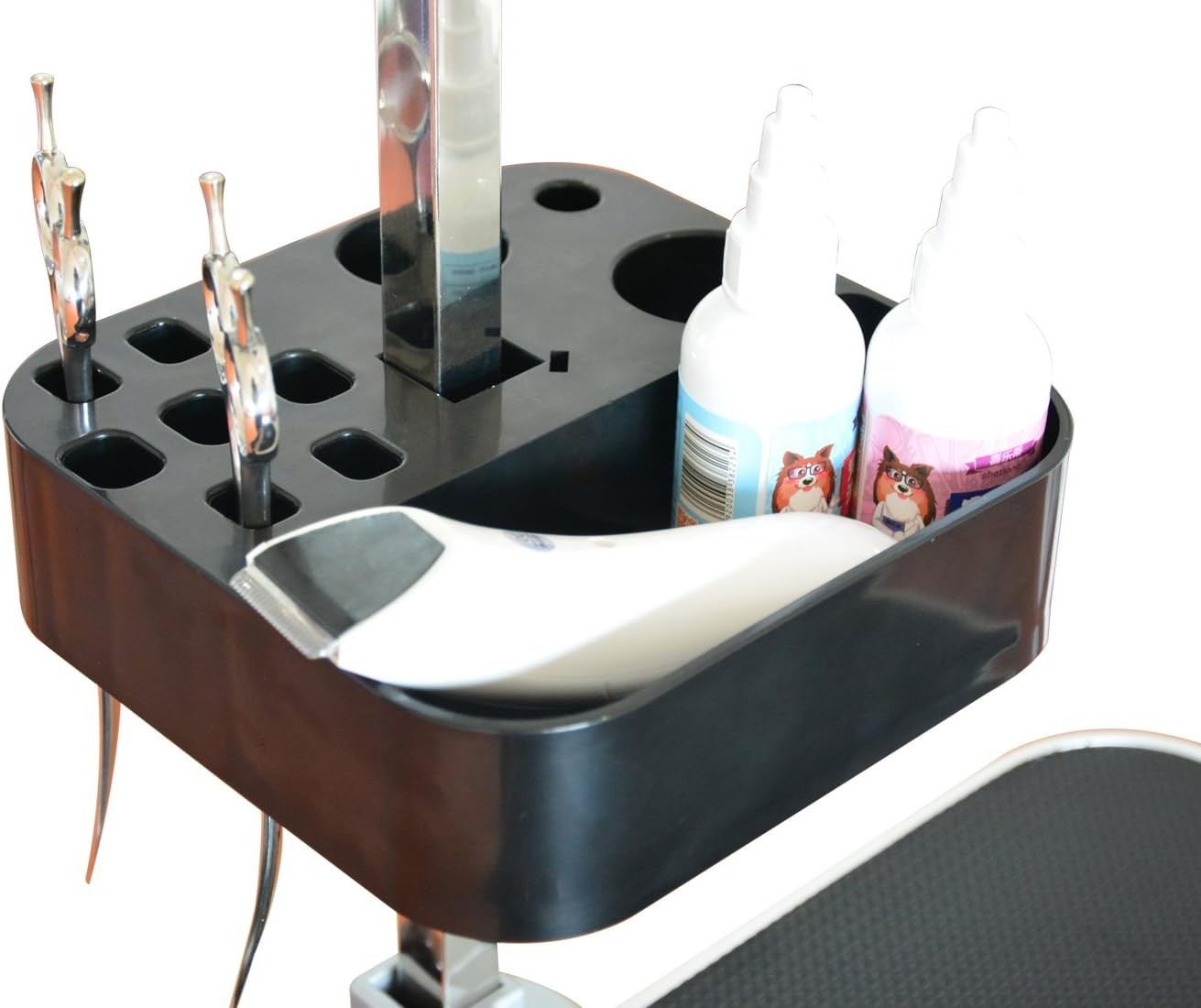Dog Grooming Tool Organiser Caddy Rack Clamp Mount Table Accessories