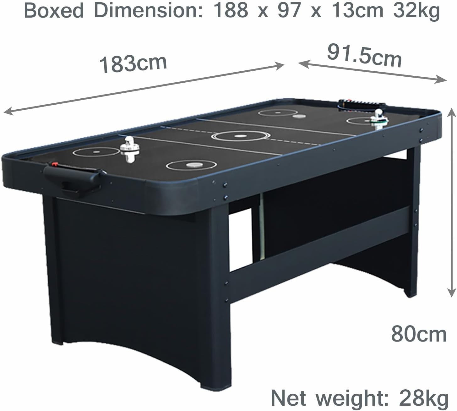 6ft Air Hockey Table Powerful Fan Full Size Arcade Indoor Game