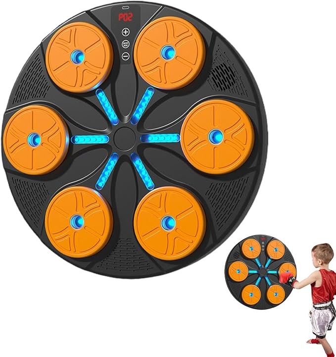 RGB Music Boxing Machine 8 Modes Wall Punch Pad Bluetooth Interactive Trainer
