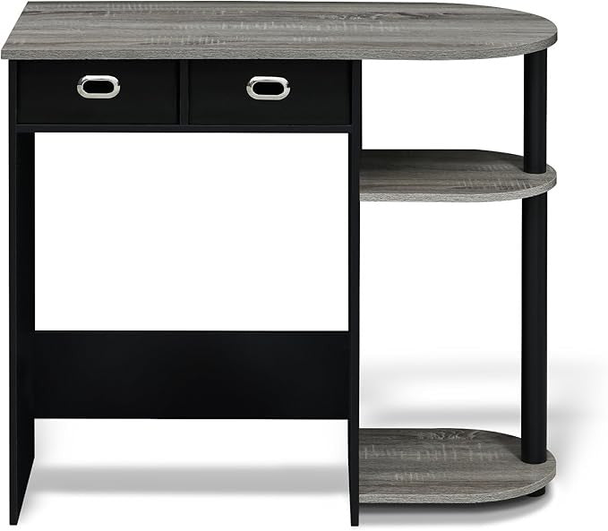 Compact Home Laptop Desk Study Writing Table Storage Shelves Small Space