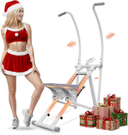 Dual-Action Stair Stepper w/ Moving Handlebars, 3 Pedal Angles & LCD Monitor