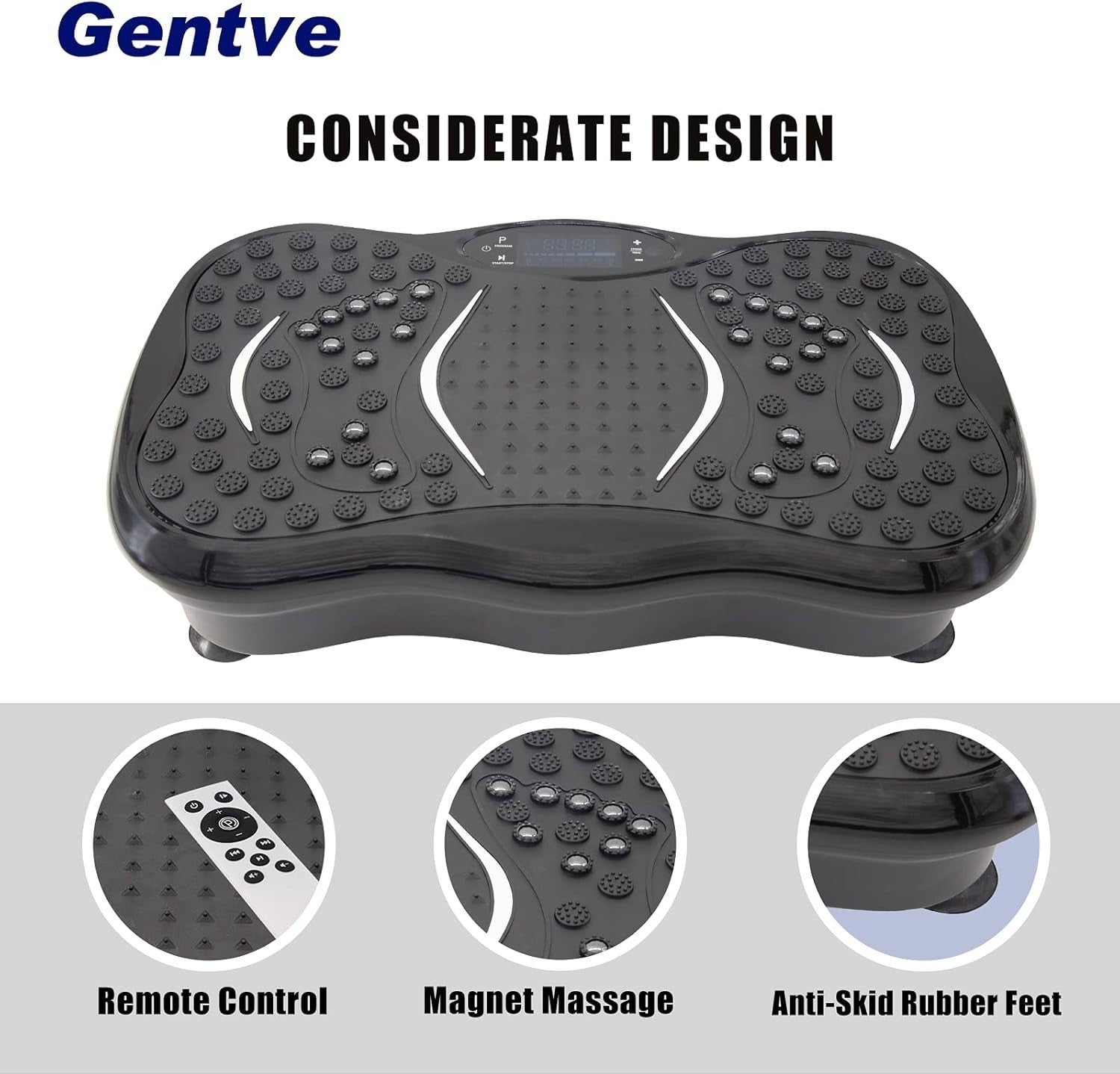 Vibration Plate Exercise Machine 99 Levels Bluetooth Remote 330lb