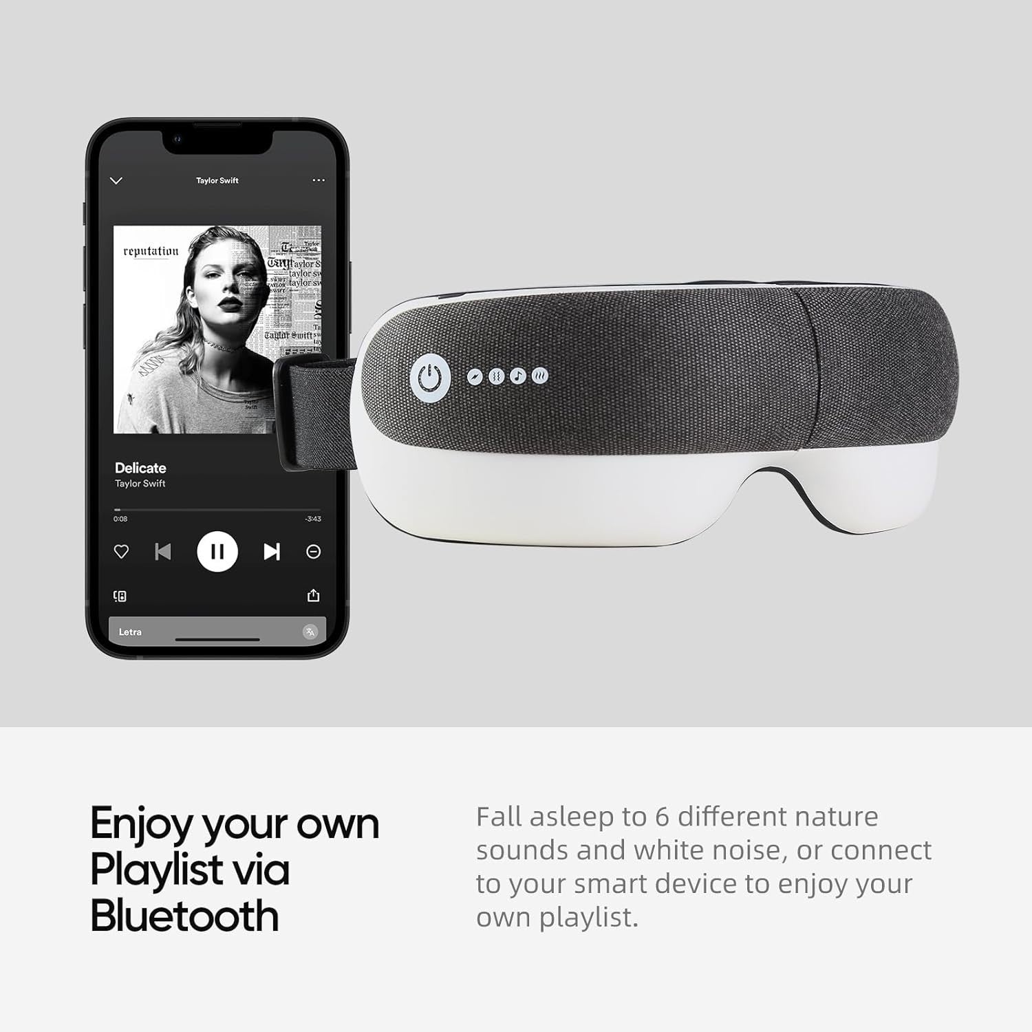 Heated Eye Massager 3D Airbag Bluetooth White Noise Gift Set