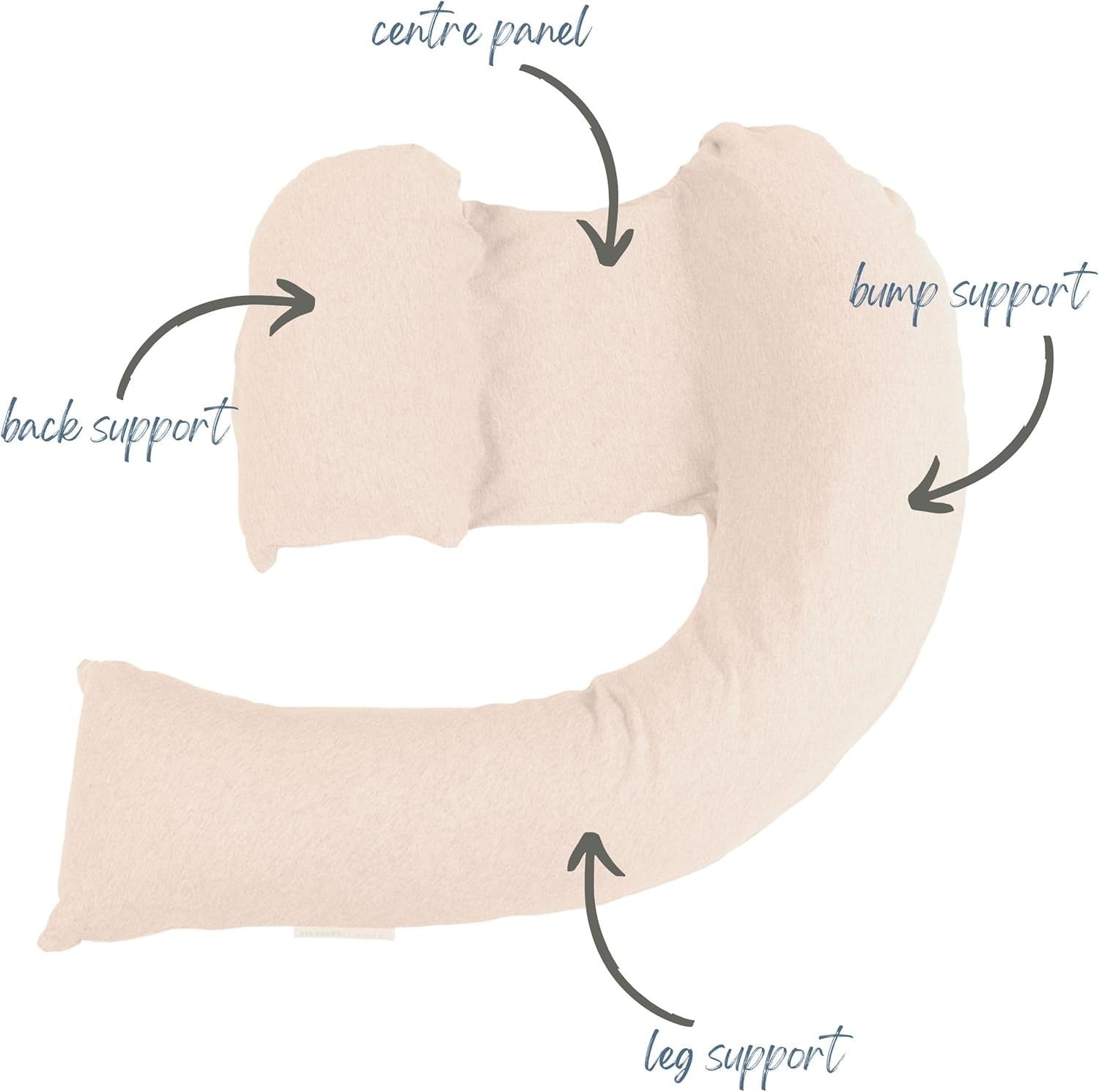 Pregnancy Support Pillow U-Shape Maternity Sleeping Feeding Cushion Beige