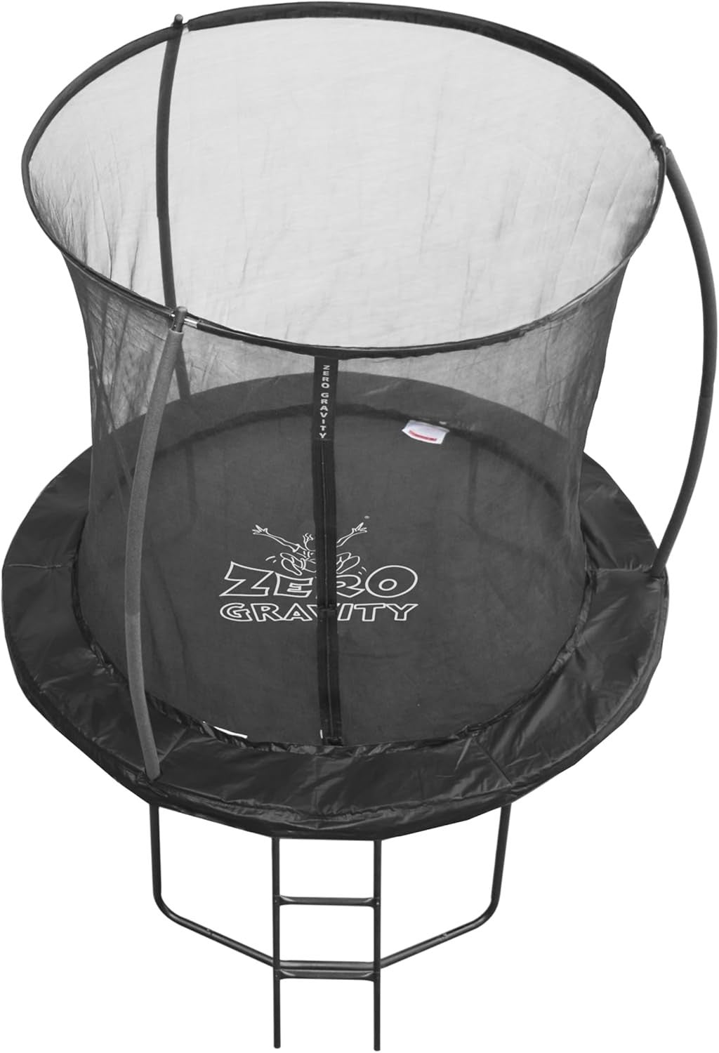 8FT Round Garden Trampoline w Safety Enclosure Ladder PVC Padding