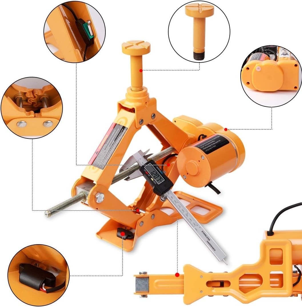 3 Ton Electric Car Jack 12V Scissor Lift Automatic Floor Jack 5"–42cm Panana
