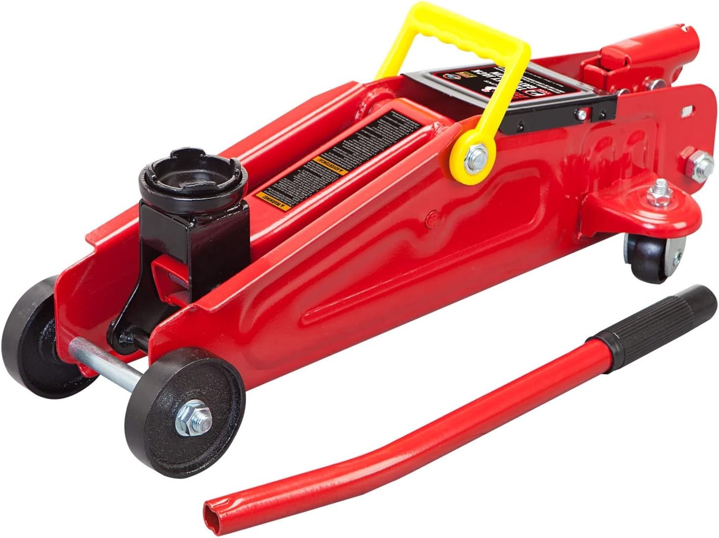 1.5 Ton Hydraulic Trolley Jack with Case 5.42–13" Lift Heavy Duty Steel Red