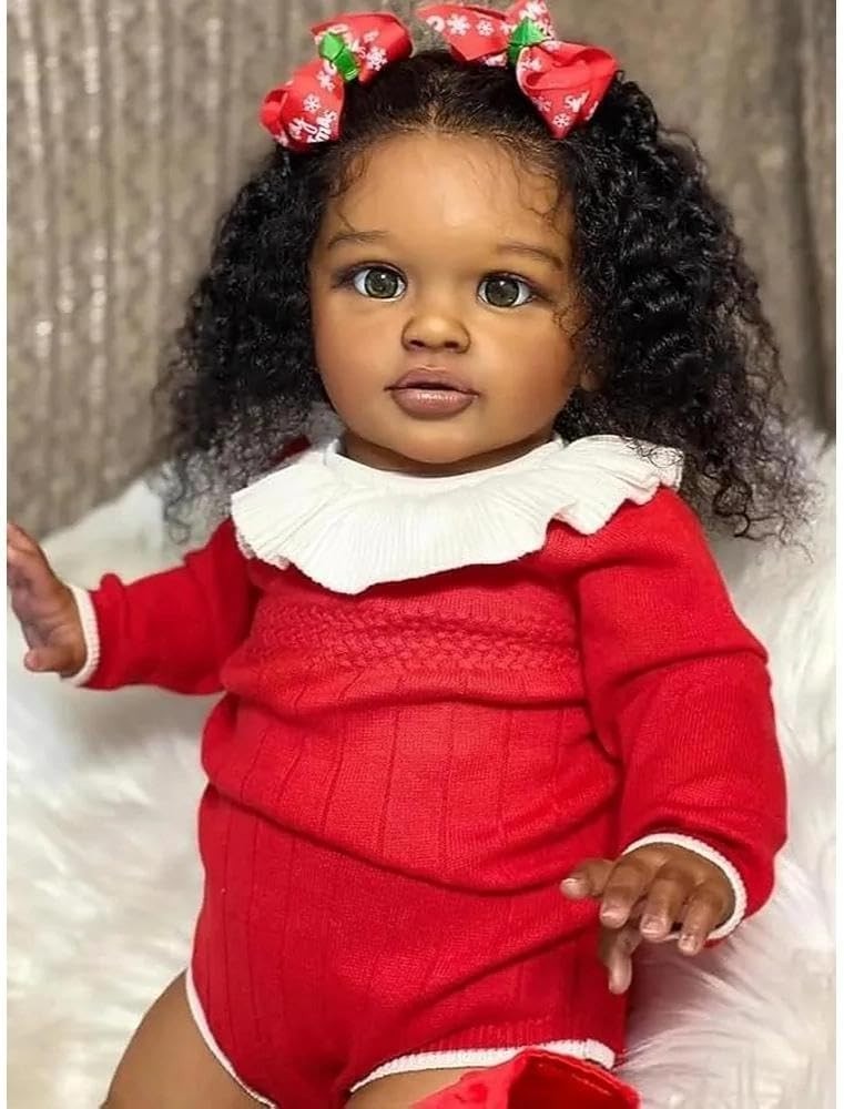 26in Realistic Black Toddler Baby Doll Soft Body Poseable Gift
