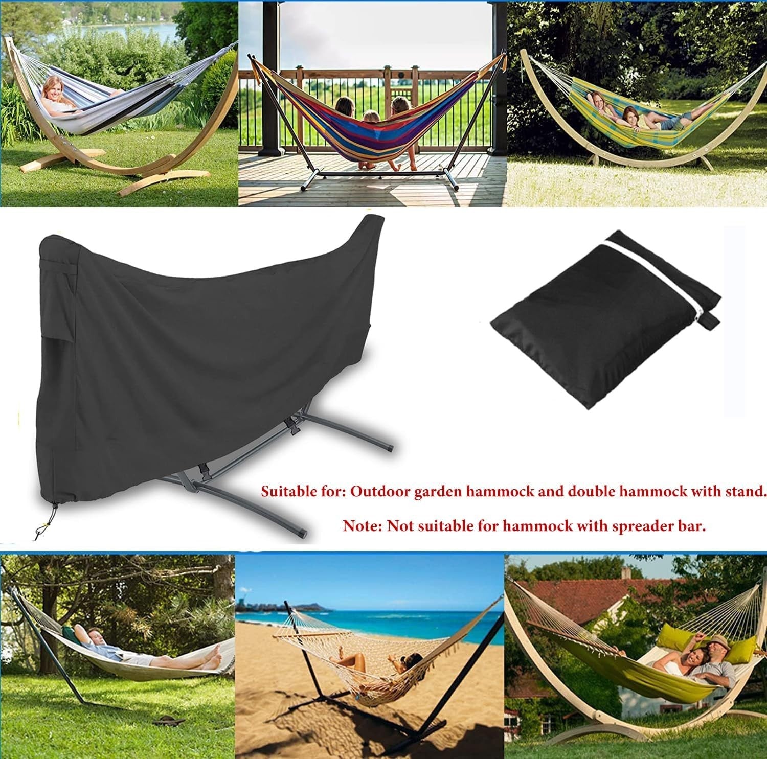 Waterproof Hammock Cover | Heavy Duty 420D Oxford Rain Sun Dust Shield