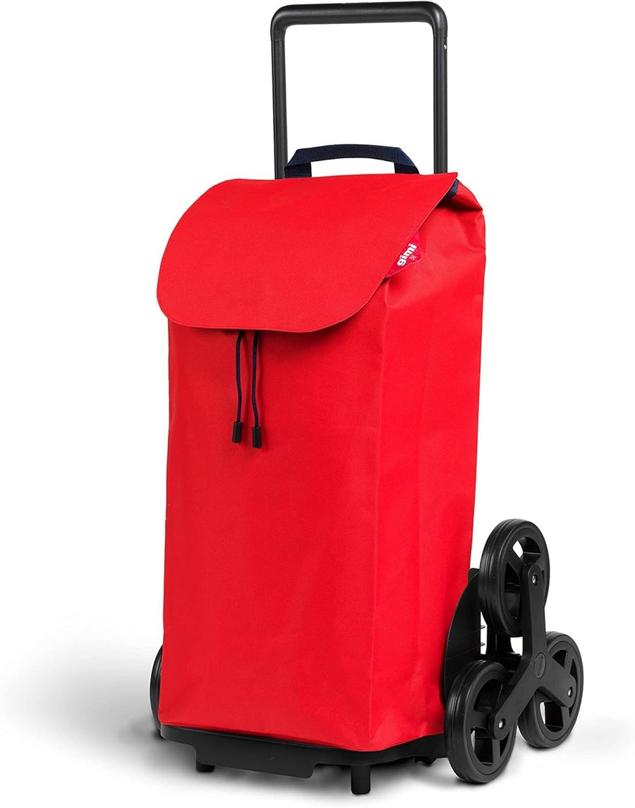 Urban Shopping Cart Red 52L Foldable Stairs Climbing Trolley