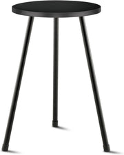 Tall Black Metal Plant Stand Indoor Round Wood Table for Flower Pots Modern Deco