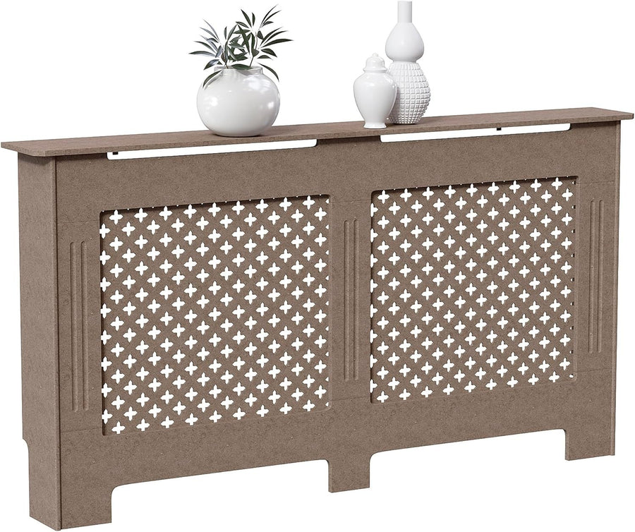 Unfinished Radiator Cover Large Customisable MDF Cross Design Heat Efficient