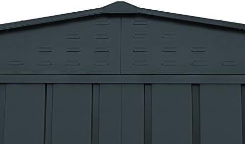 Duramax 8x6 Garden Shed Anthracite Grey Metal Outdoor Storage