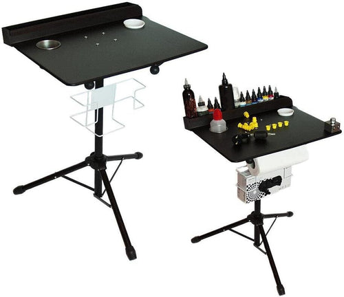 Adjustable Tattoo Workstation Stand Portable Mobile Desk Table Salon Studio