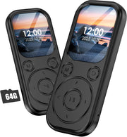 64GB Bluetooth 5.3 MP3 Player Built-in Speaker FM Radio Black