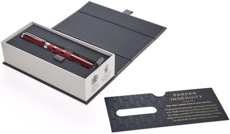 Fine Fountain Pen Deep Red Aluminium Ergonomic Gift Box