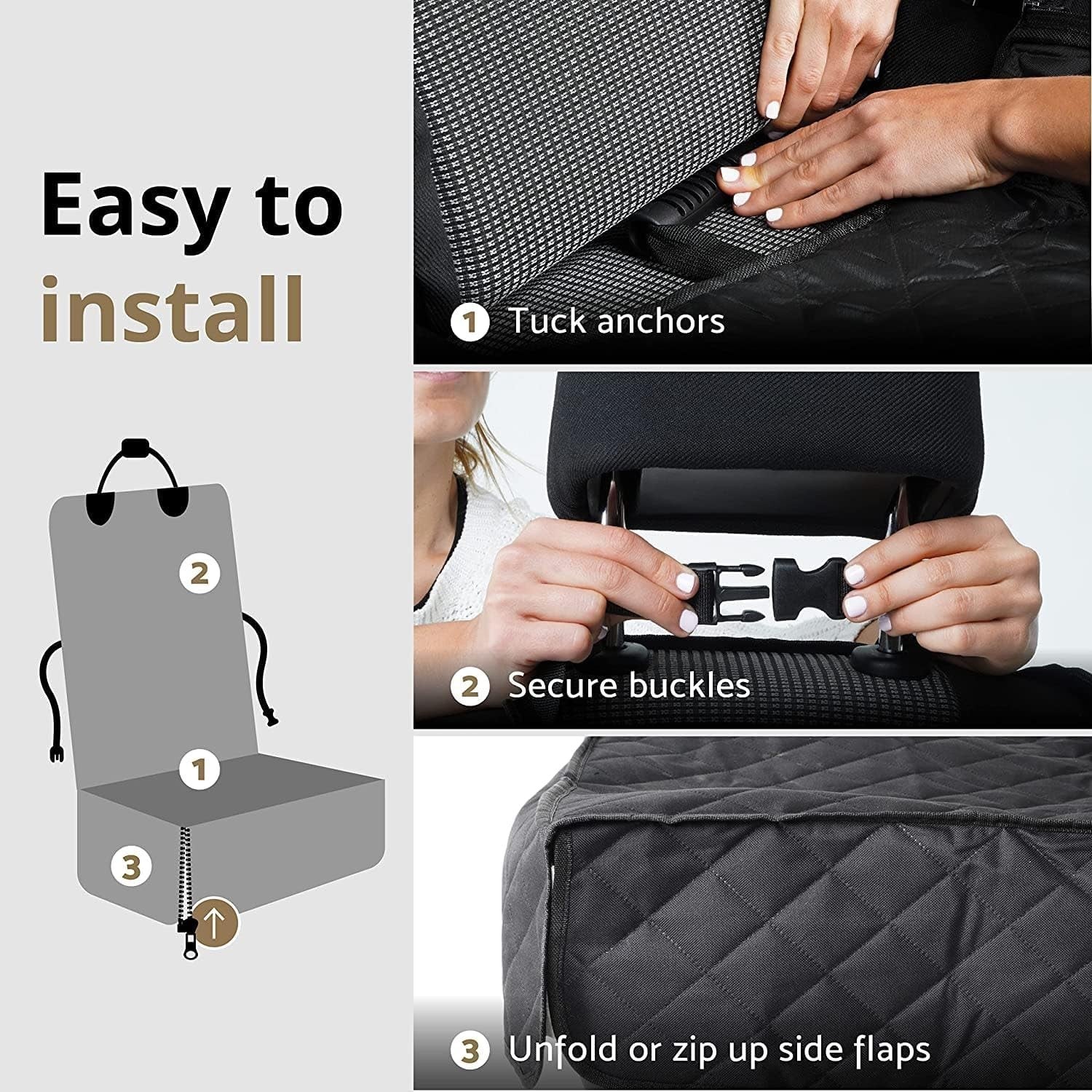 2 in 1 Dog Booster Seat Front Car Seat Cover Waterproof Non Slip 60cm