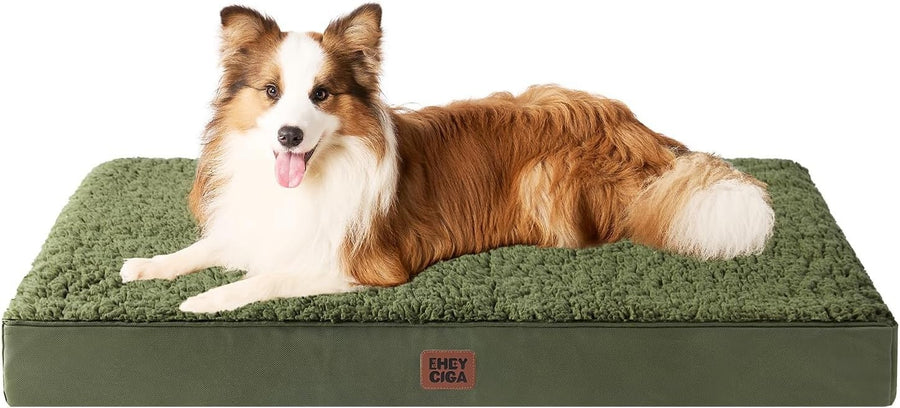 Orthopedic XL Dog Bed 104x68x9cm Washable Cover Non Slip Green