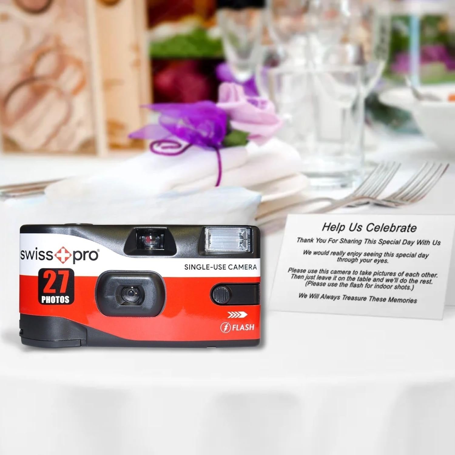 5 Pack Disposable Film Cameras 35mm Flash Camera 27 Exposures Wedding